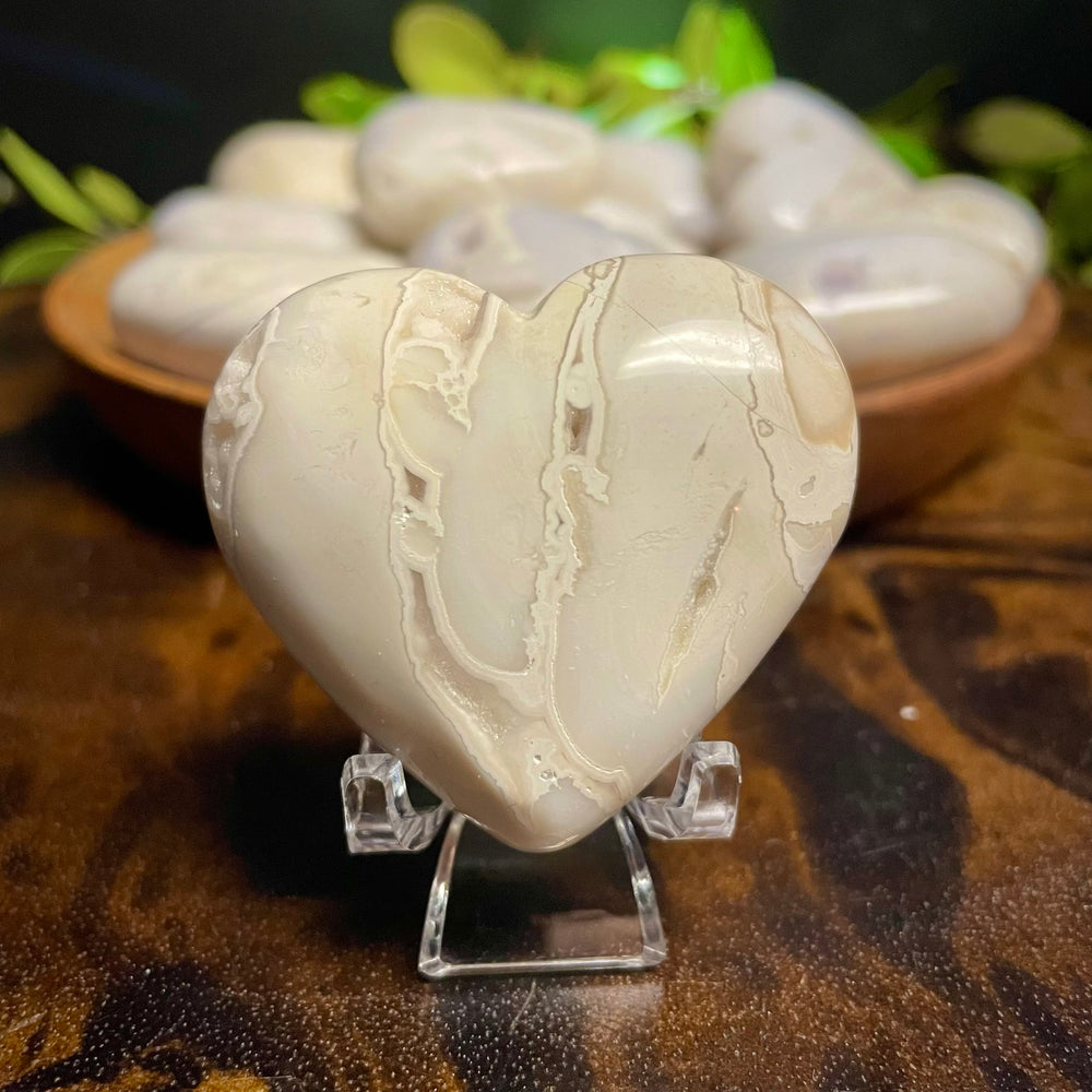 White Agate Heart