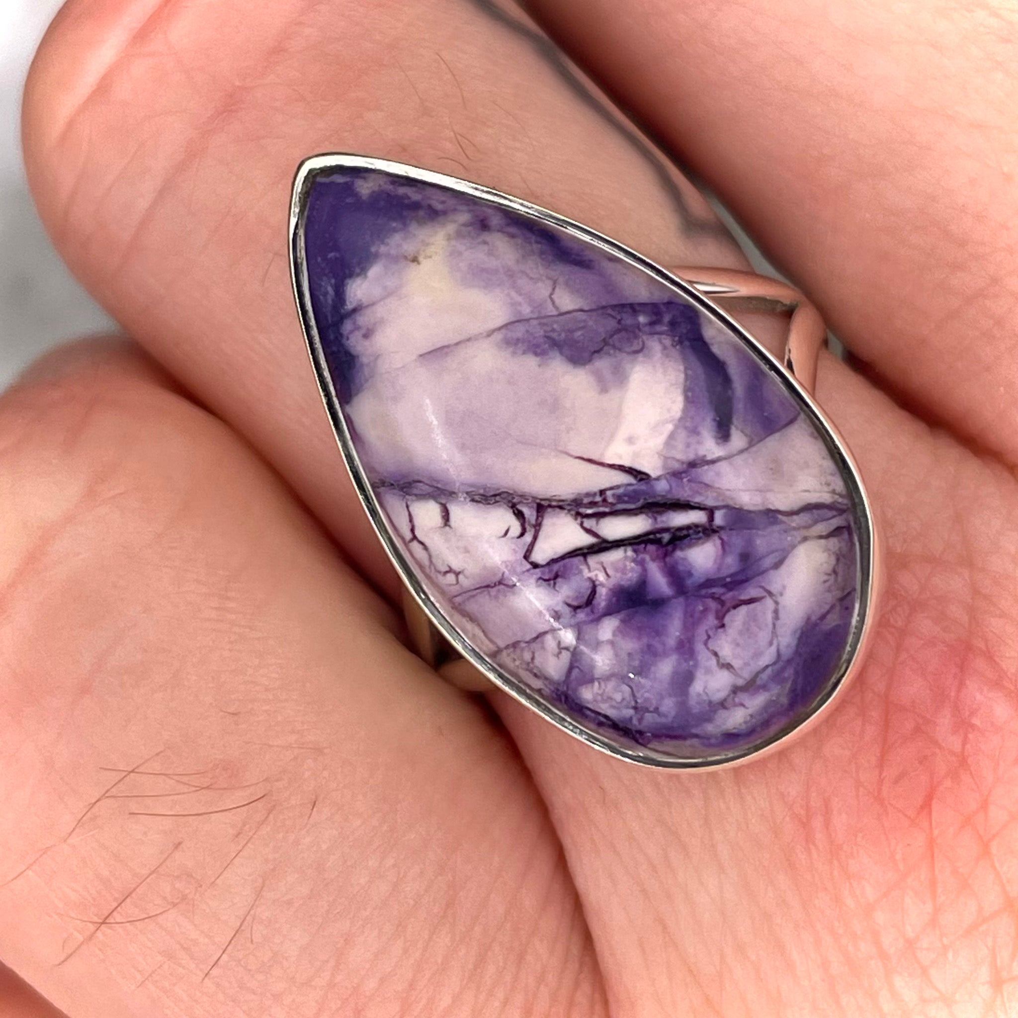 Teardrop Tiffany Stone Ring Sterling Silver