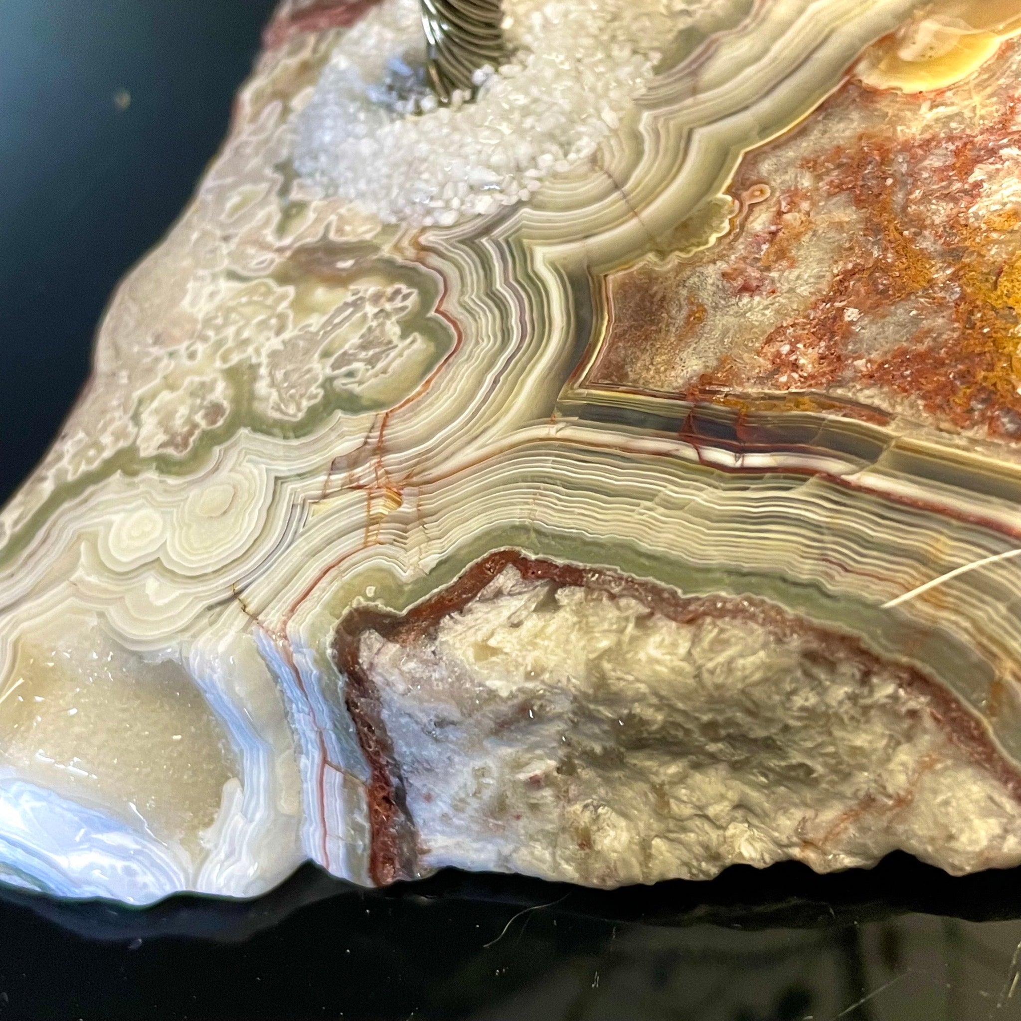 Fancy Jasper Mojo Tree on Mexican Crazy Lace Agate