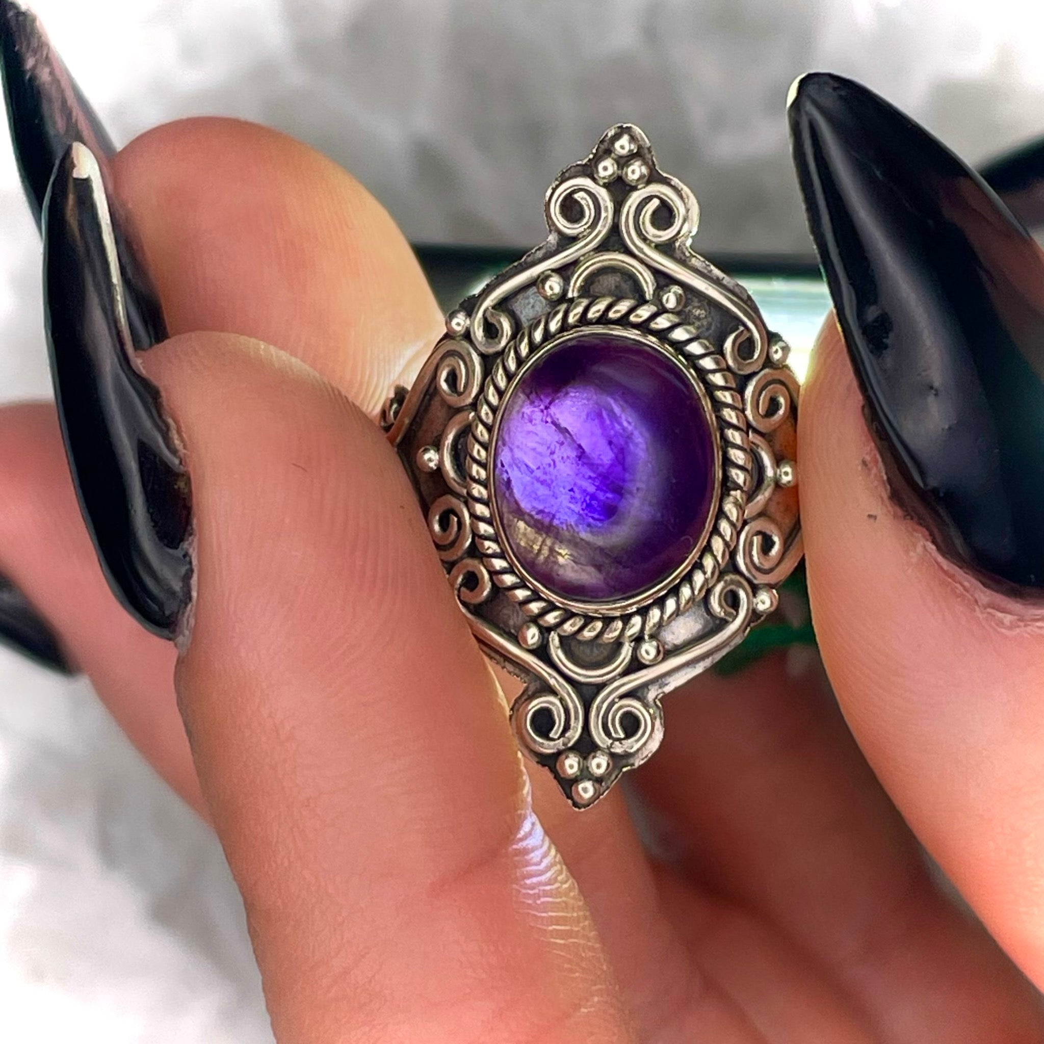 Amethyst Sterling Silver Ring