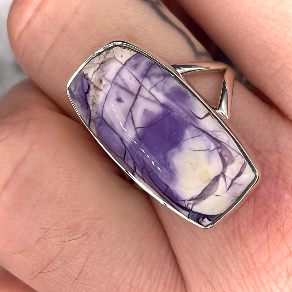 Rectangle Tiffany Stone Ring Sterling Silver