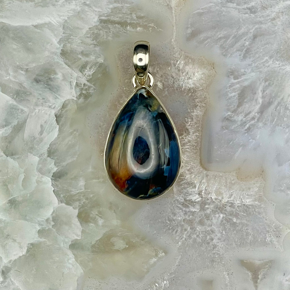 Teardrop Pietersite Pendant Sterling Silver