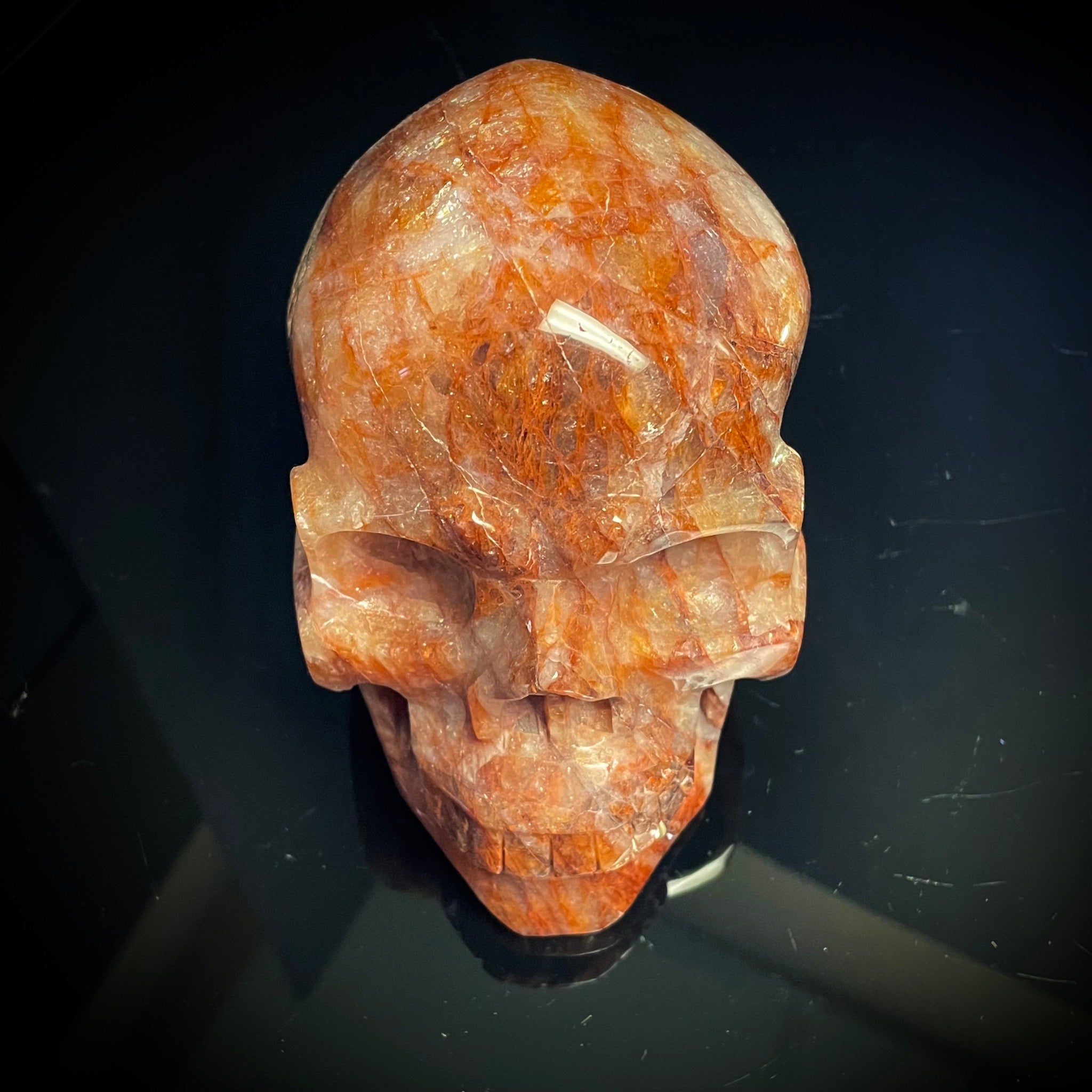 Fire Quartz Skull