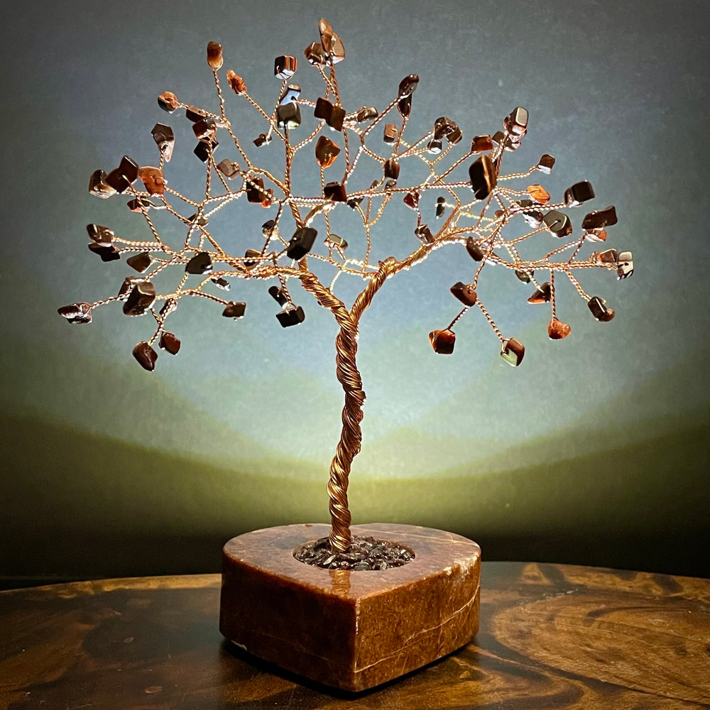 Red Tigers Eye on Garnet Mojo Tree