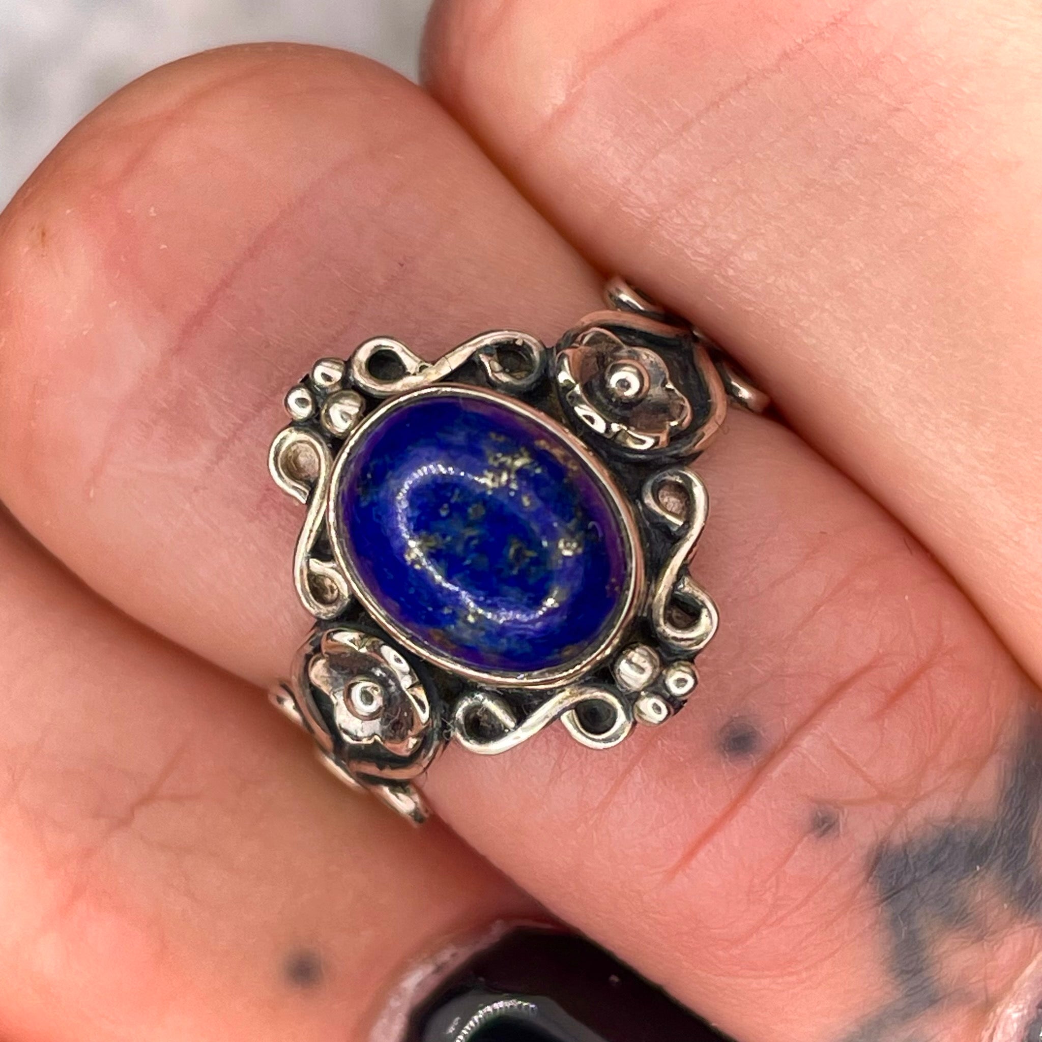 Lapis Lazuli Ring Sterling Silver