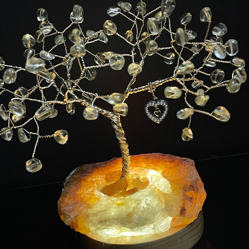 Lemon Quartz on Golden Healer Mojo Tree