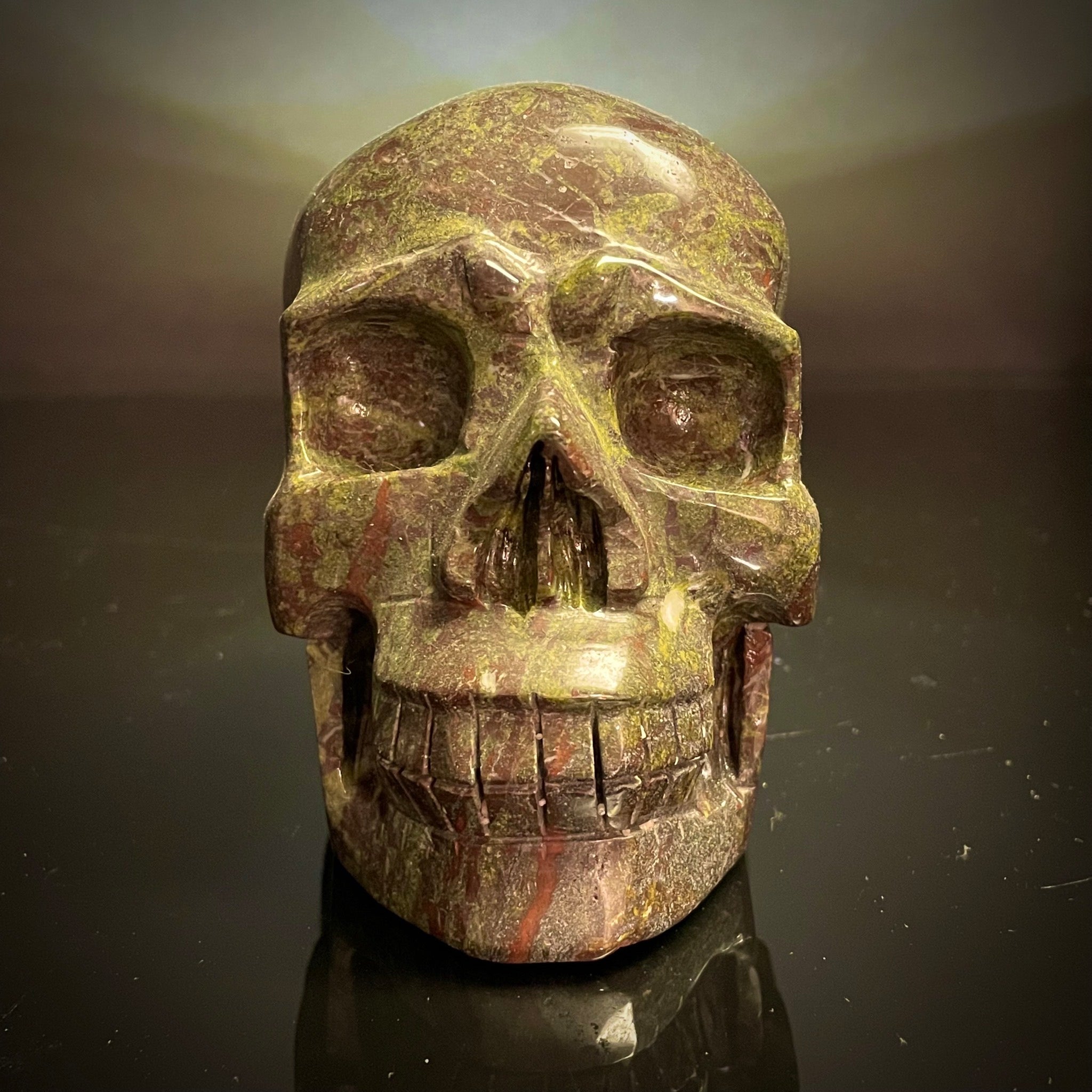 Dragons Blood Jasper Skull