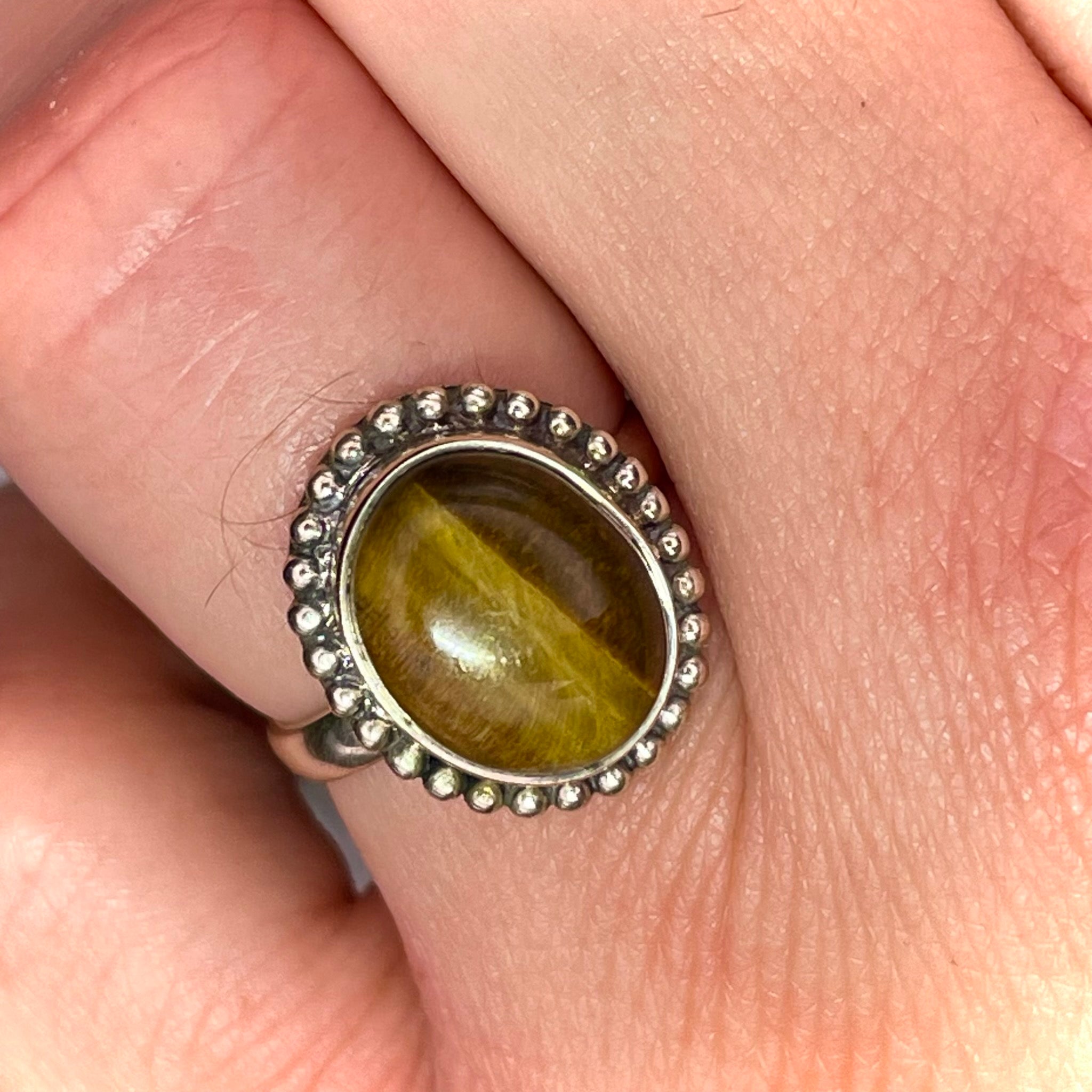 Tigers Eye Ring Sterling Silver