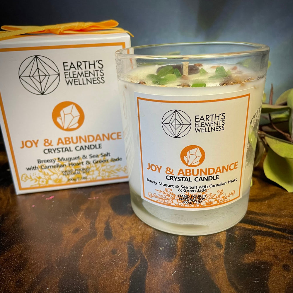 Joy & Abundance Crystal Candle