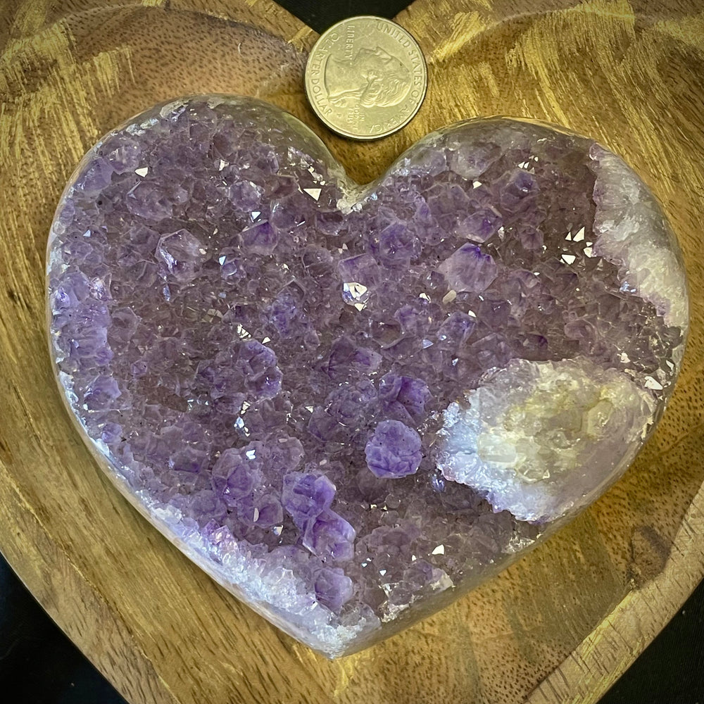 Amethyst Heart on Stand