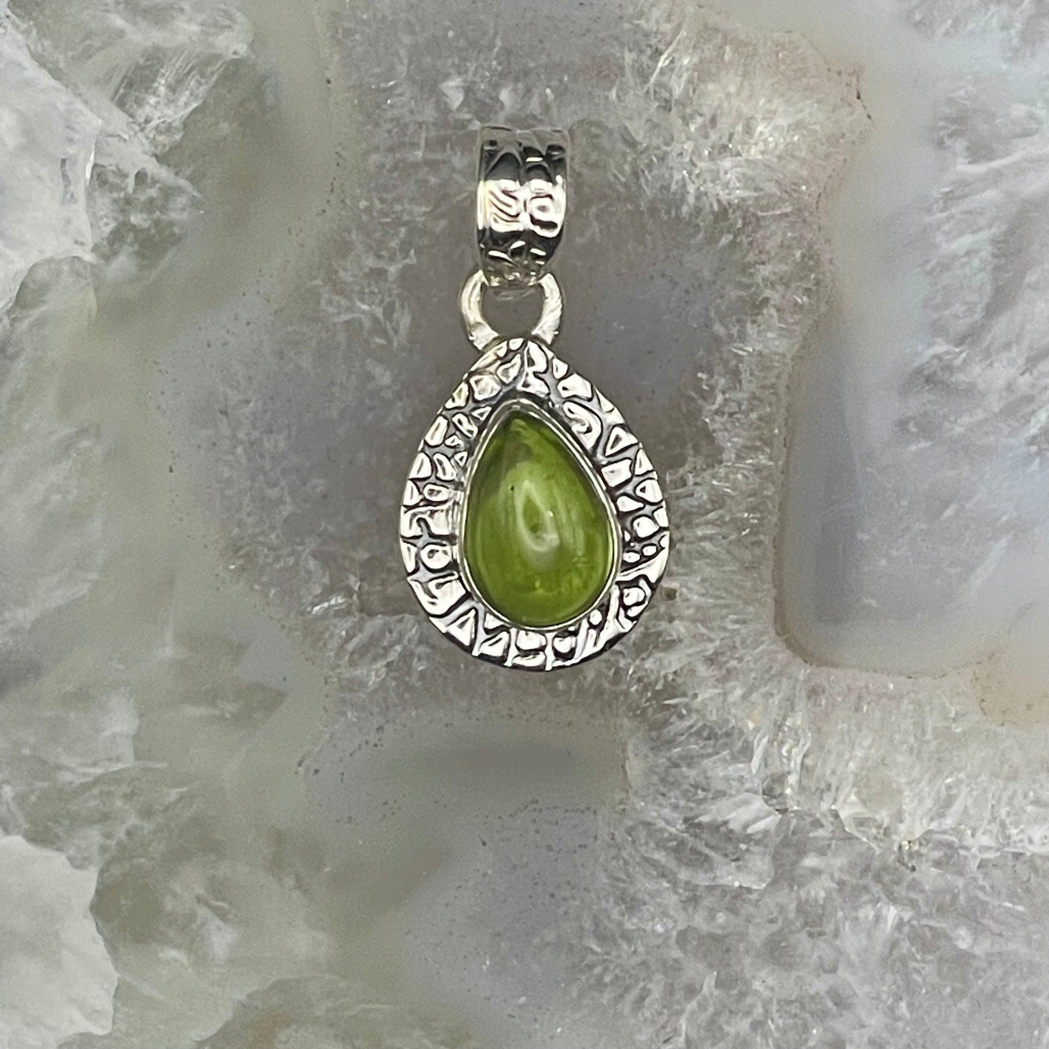 Peridot Pendant Sterling Silver