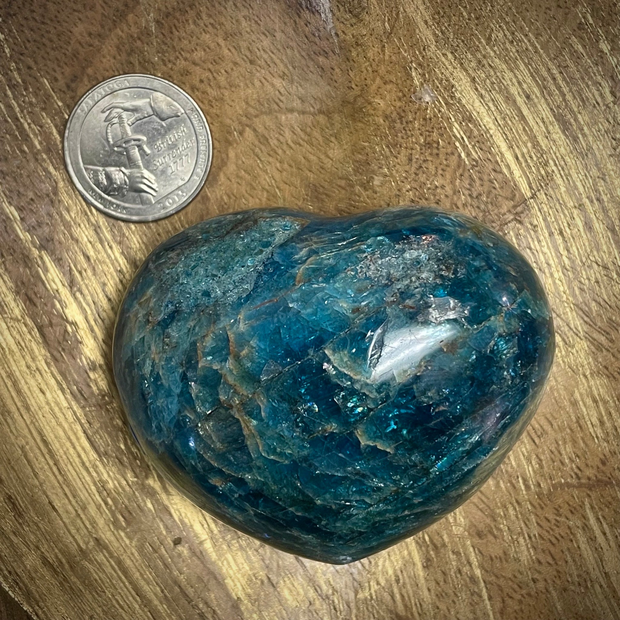 Blue Apatite Heart