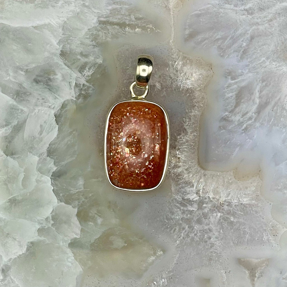 Sunstone Pendant Sterling Silver