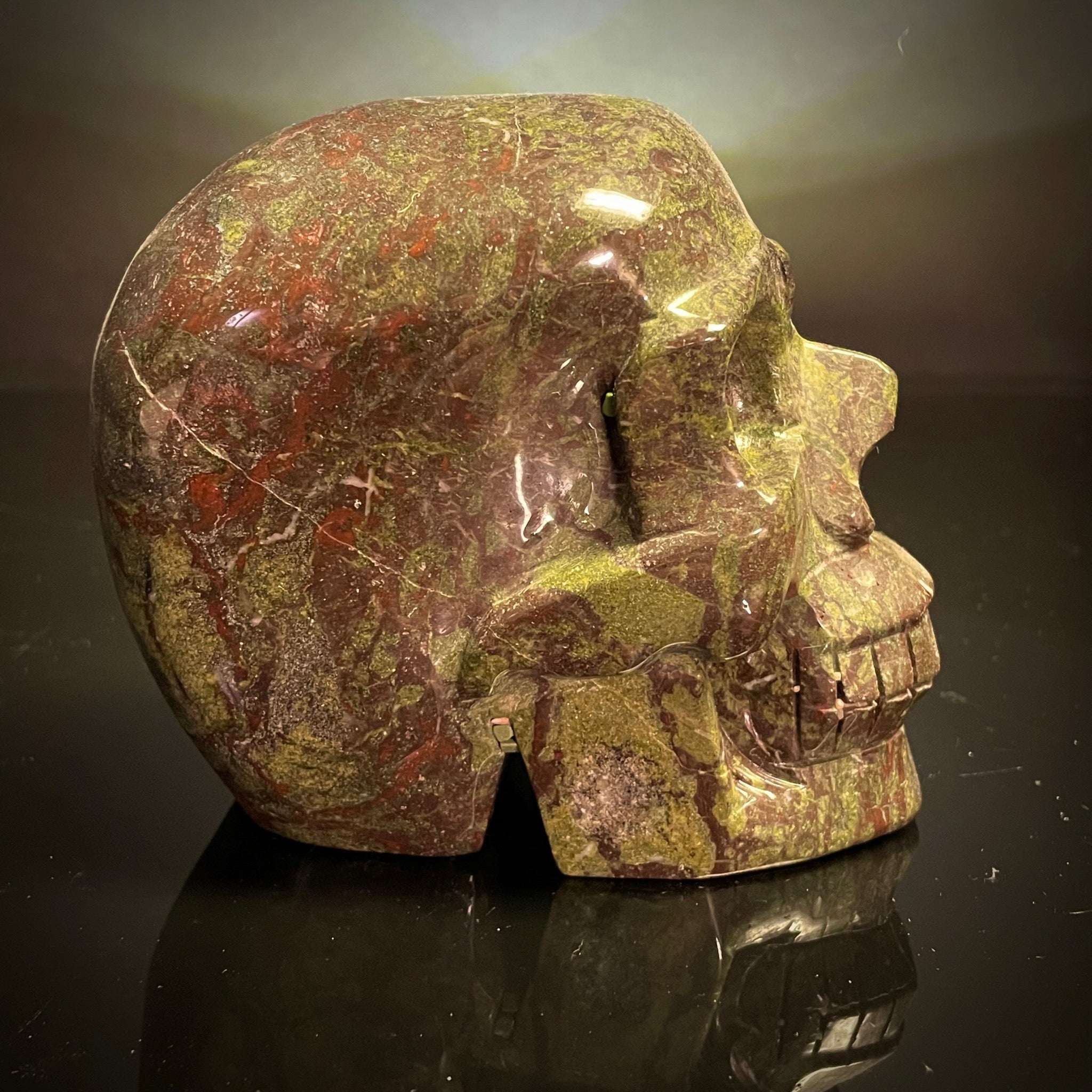 Dragons Blood Jasper Skull