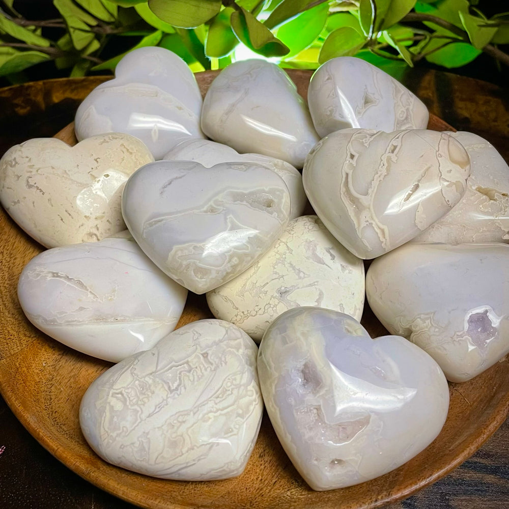 White Agate Heart