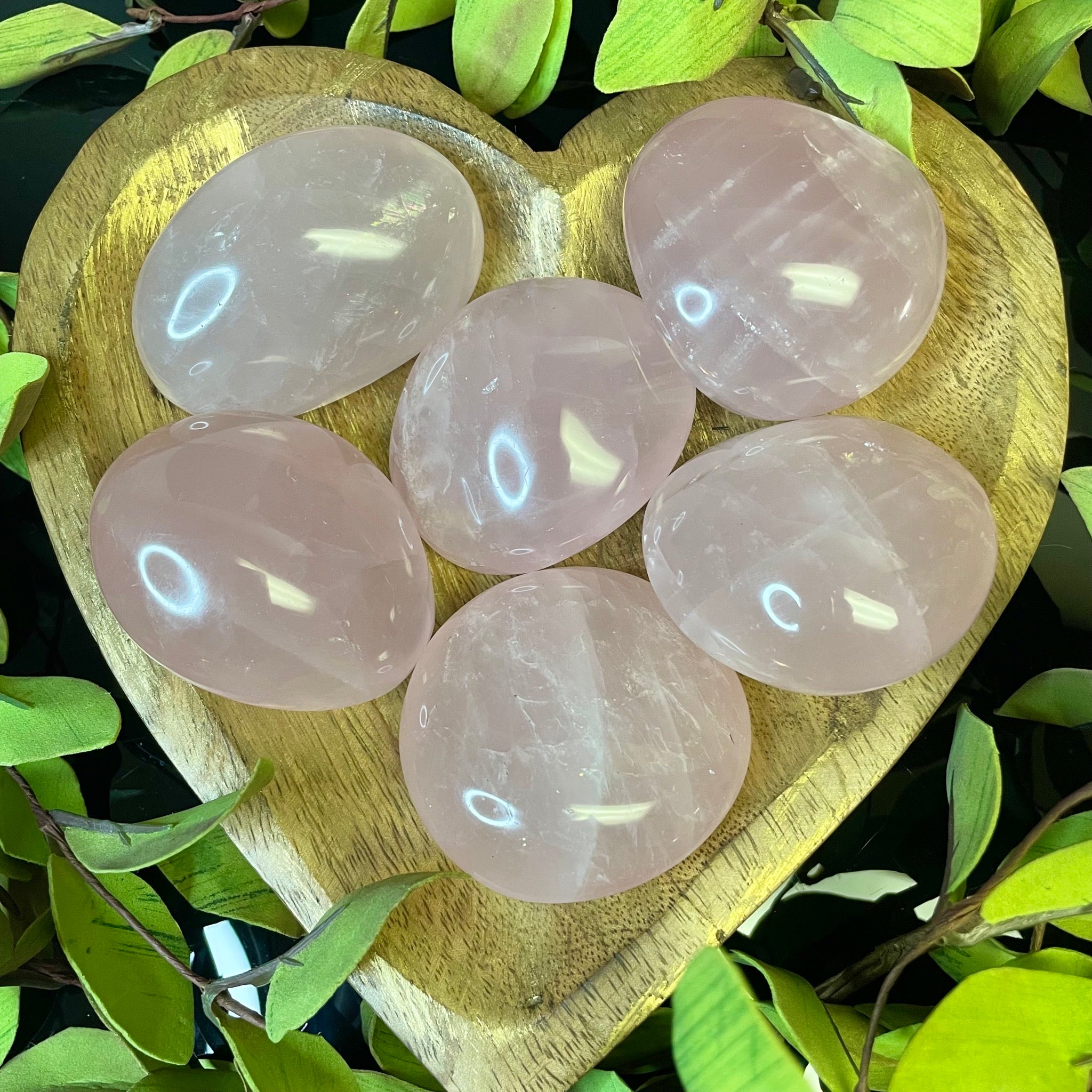 Rose Quartz Palm Stone