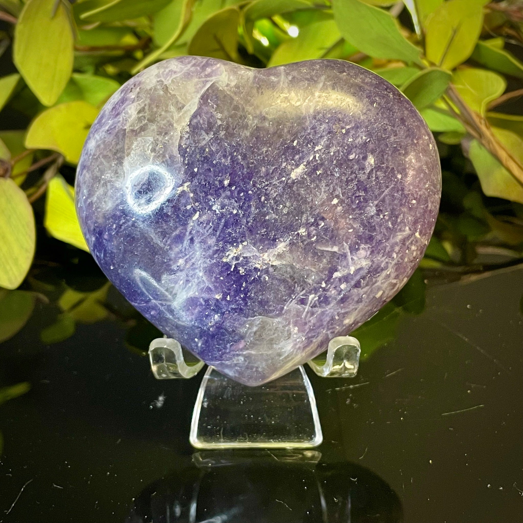 Lepidolite Heart