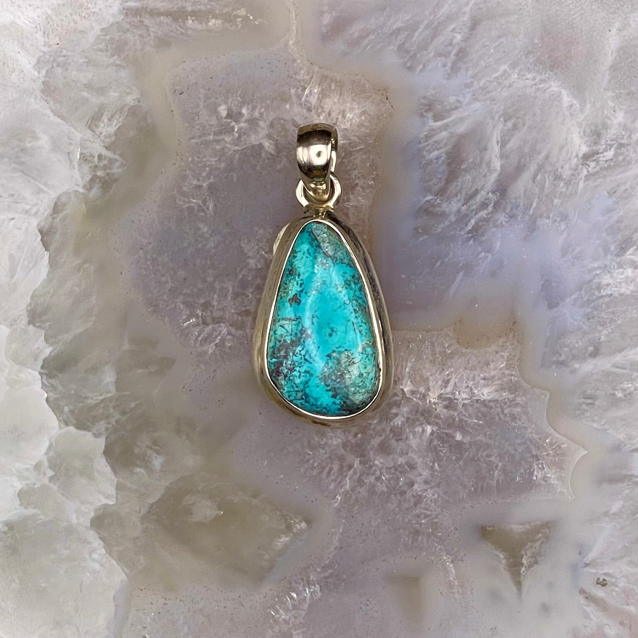 Turquoise Pendant Sterling Silver