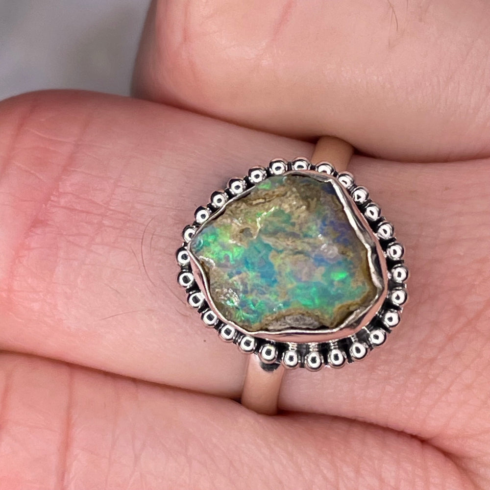 Opal Ring Sterling Silver