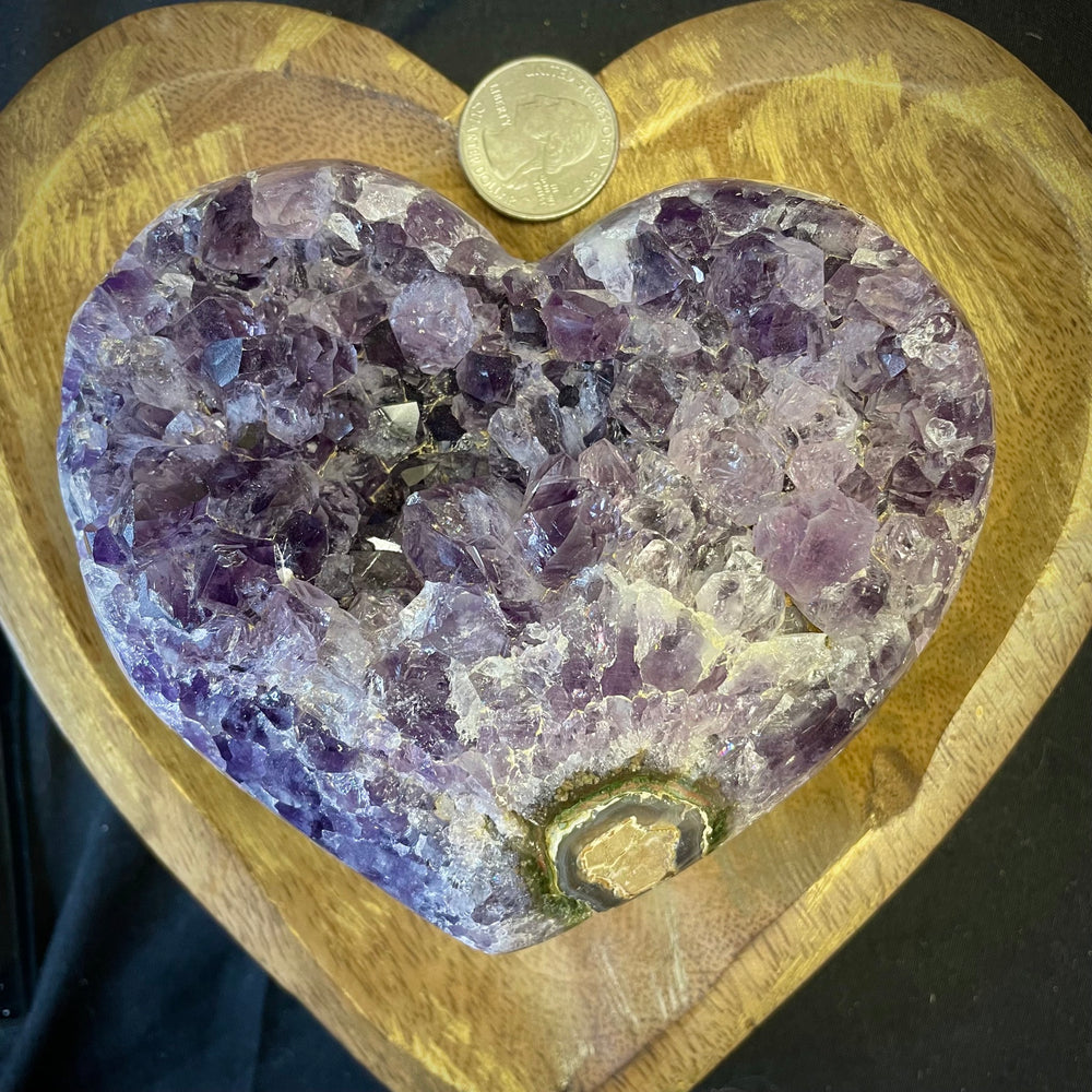 Amethyst Heart on Stand