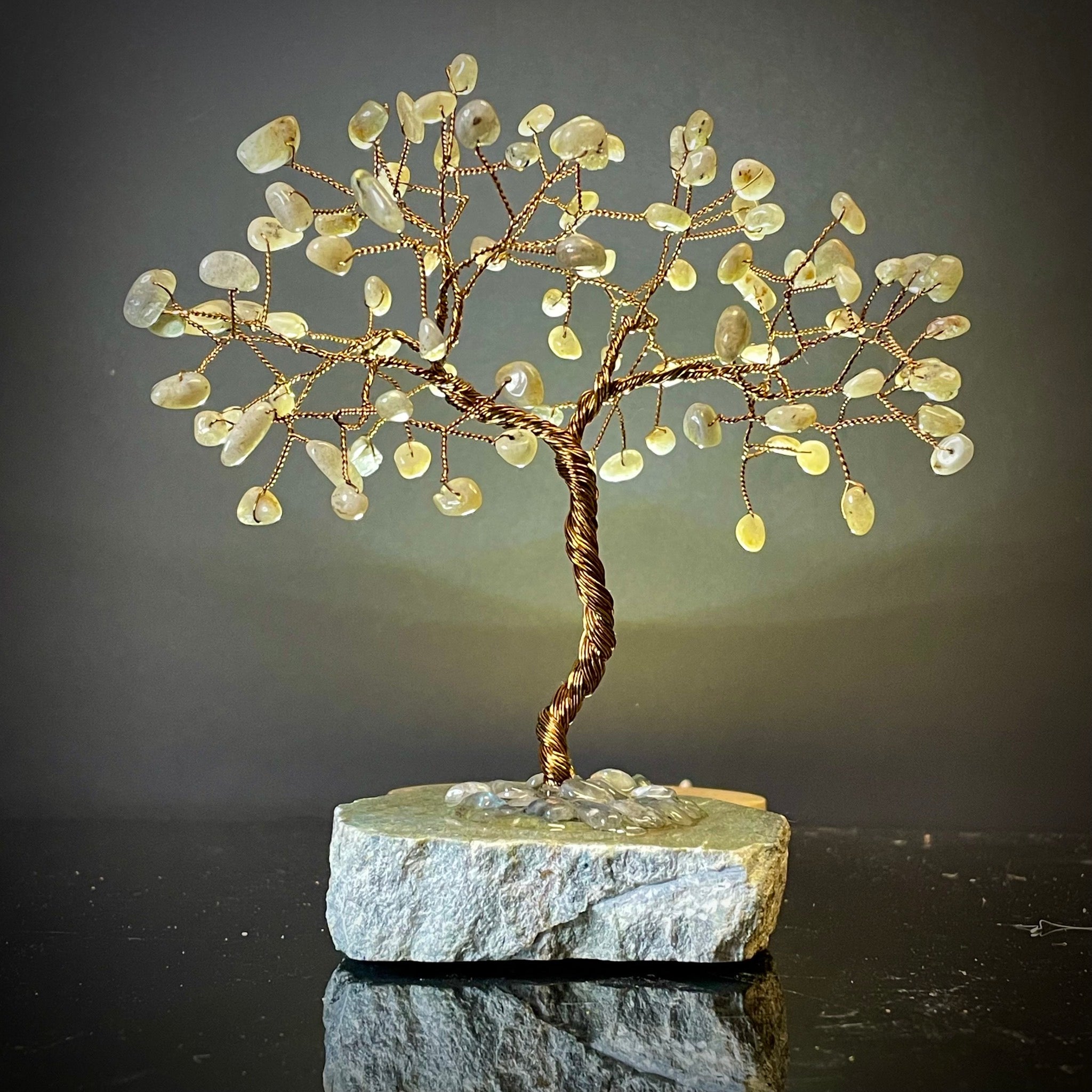 Labradorite Mojo Tree on Ruby Zoisite