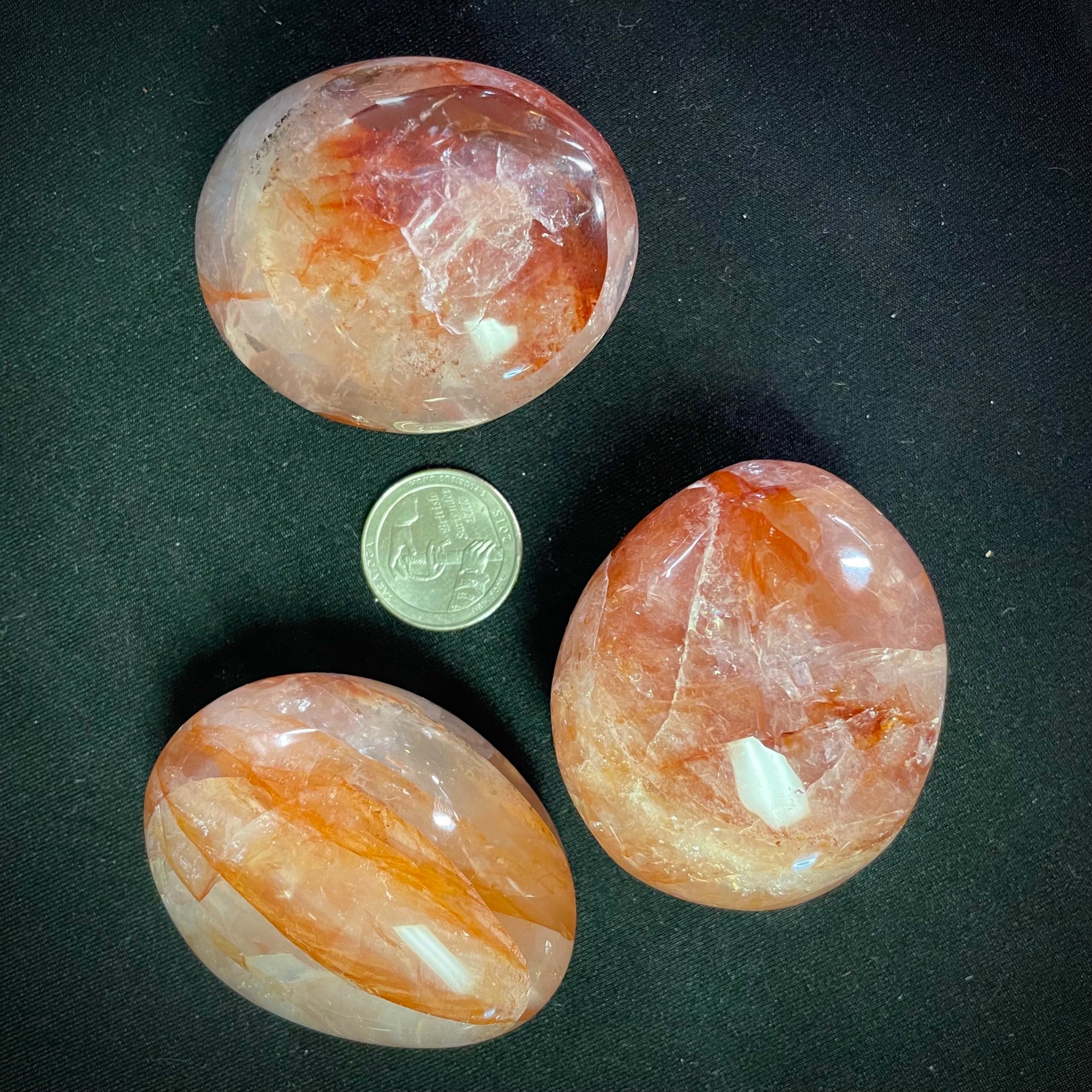 Fire Quartz Palm Stone