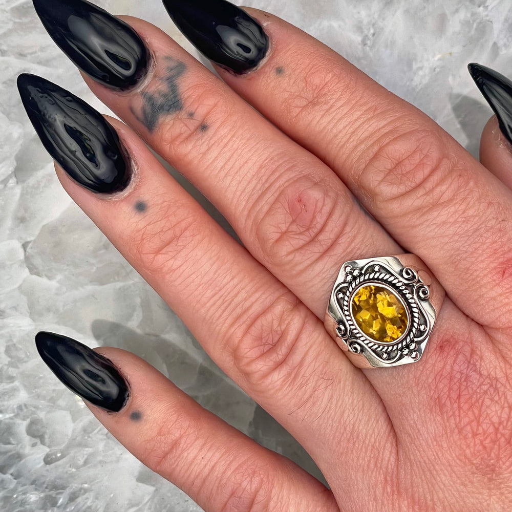 Citrine Ring Sterling Silver