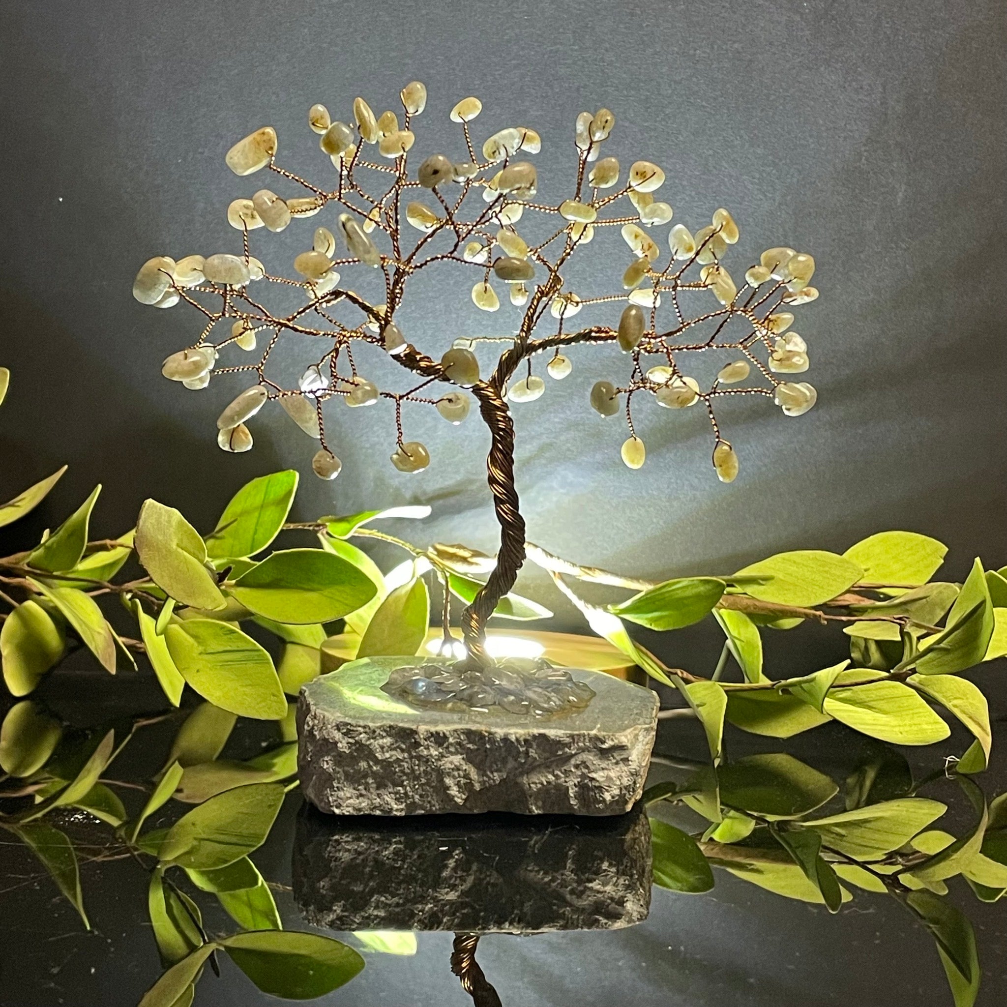 Labradorite Mojo Tree on Ruby Zoisite