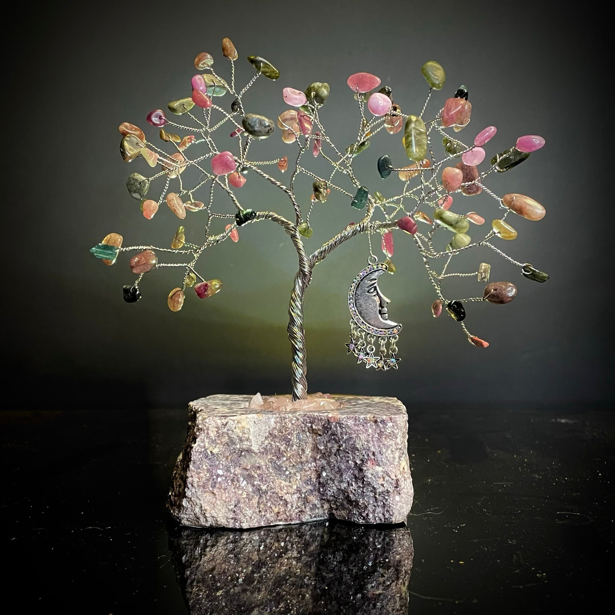 Multi Colored Tourmaline on Lepidolite Mojo Tree