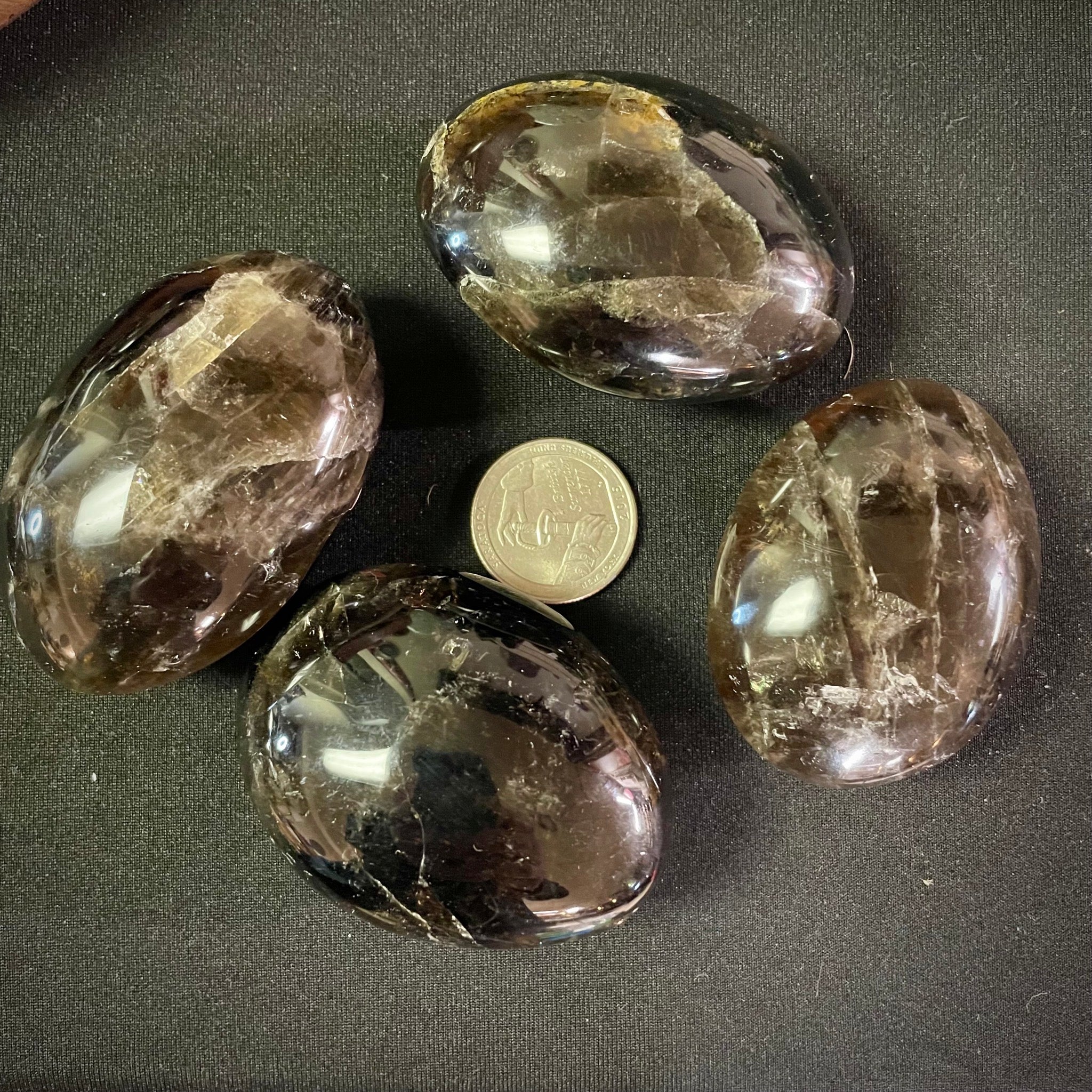 Smoky Quartz Palm Stone