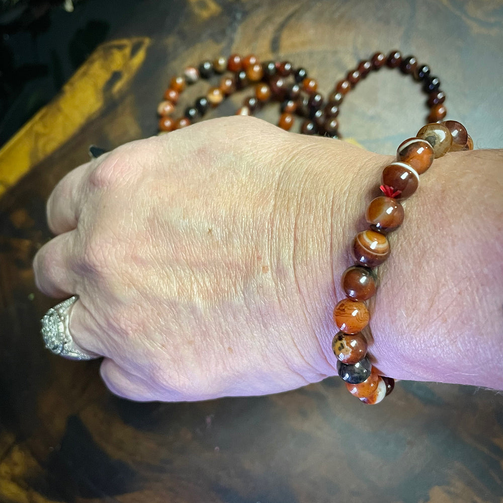 Red Agate Stretch Bracelet