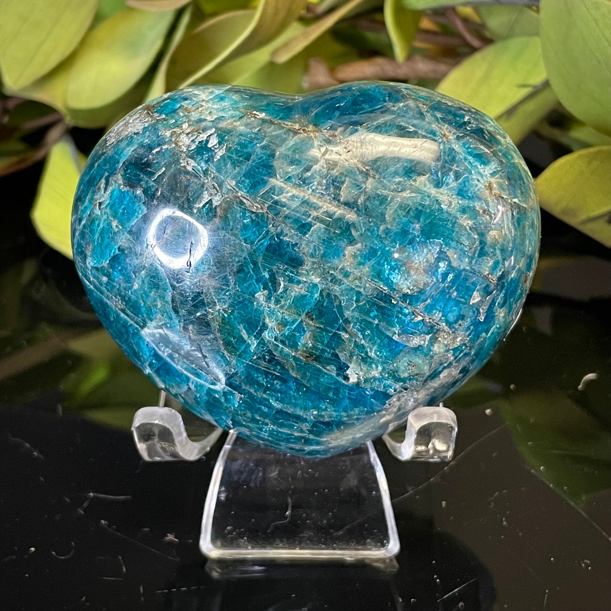 Blue Apatite Heart