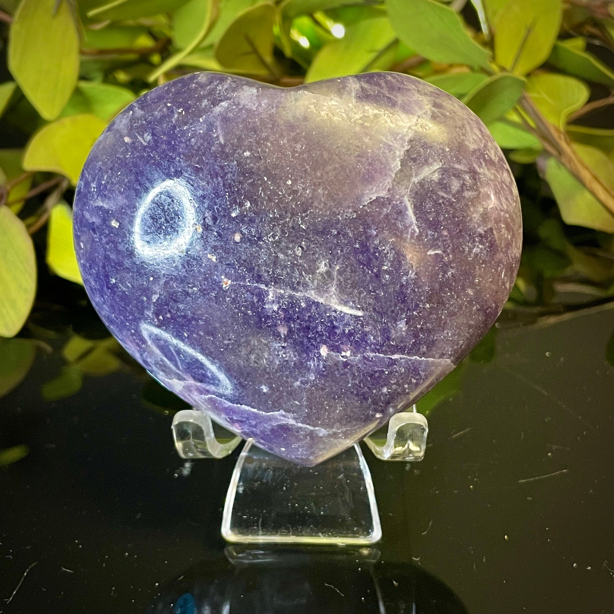 Lepidolite Heart