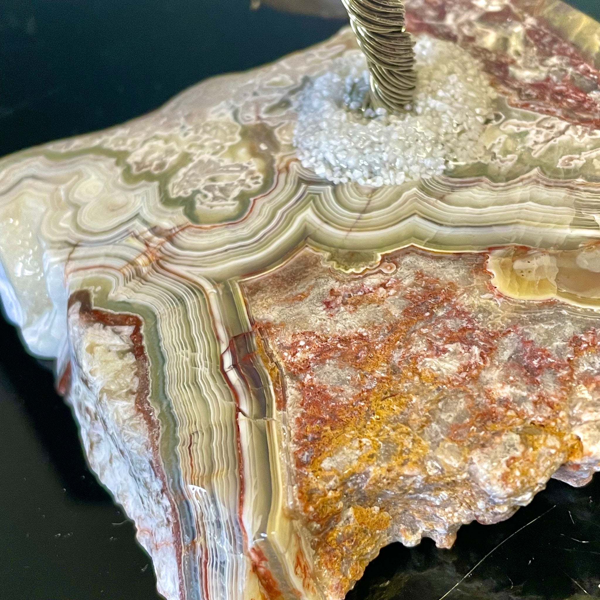 Fancy Jasper Mojo Tree on Mexican Crazy Lace Agate