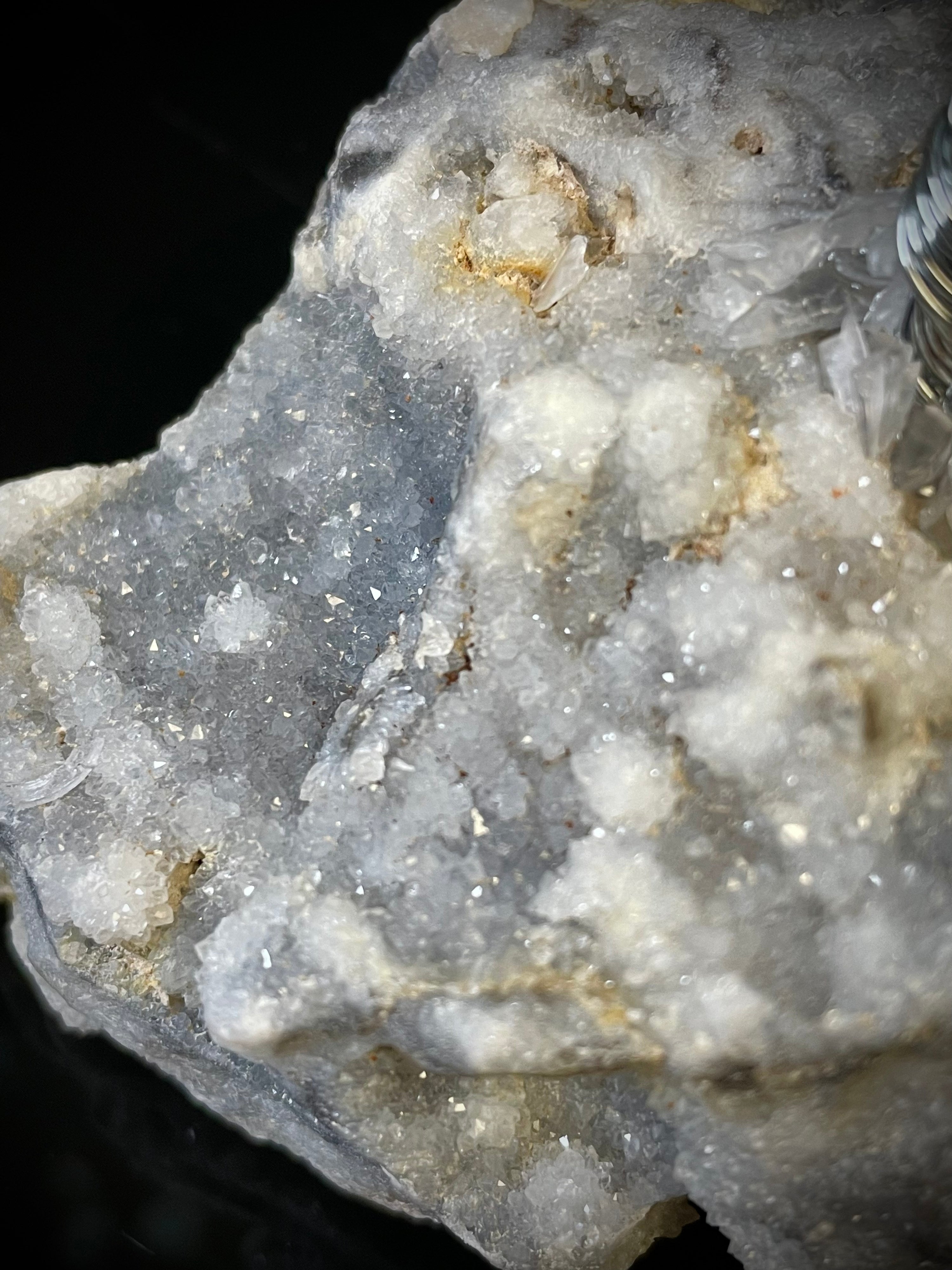 Moonstone with Aquamarine Mojo Tree on Sphalerite