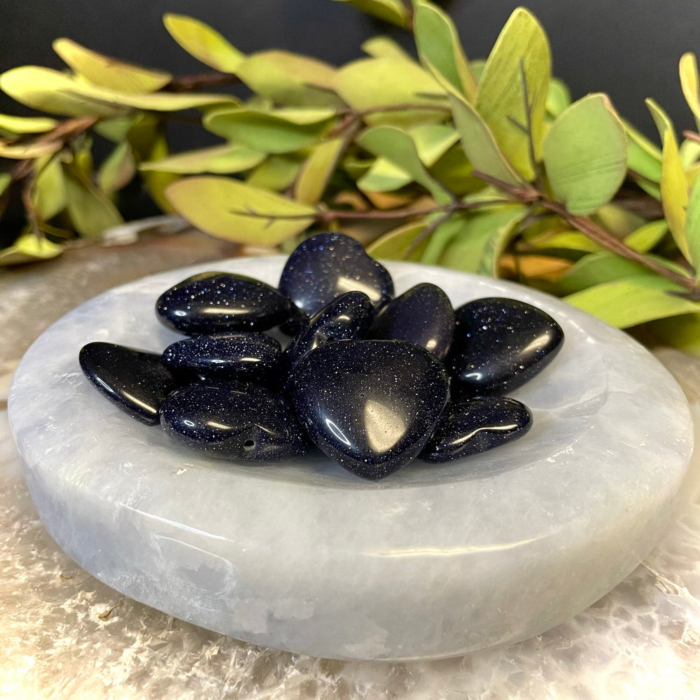 Blue Goldstone Heart