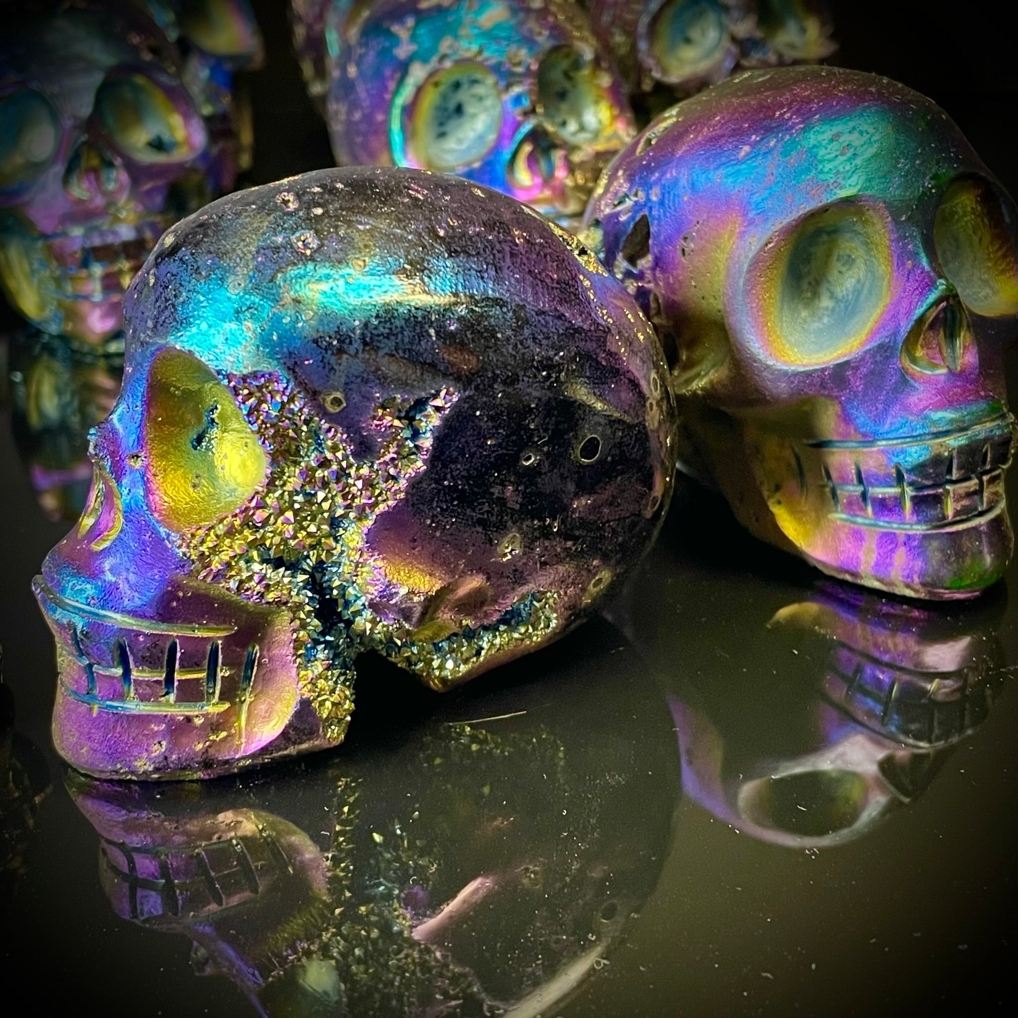 Titanium Coated Sphalerite Skull