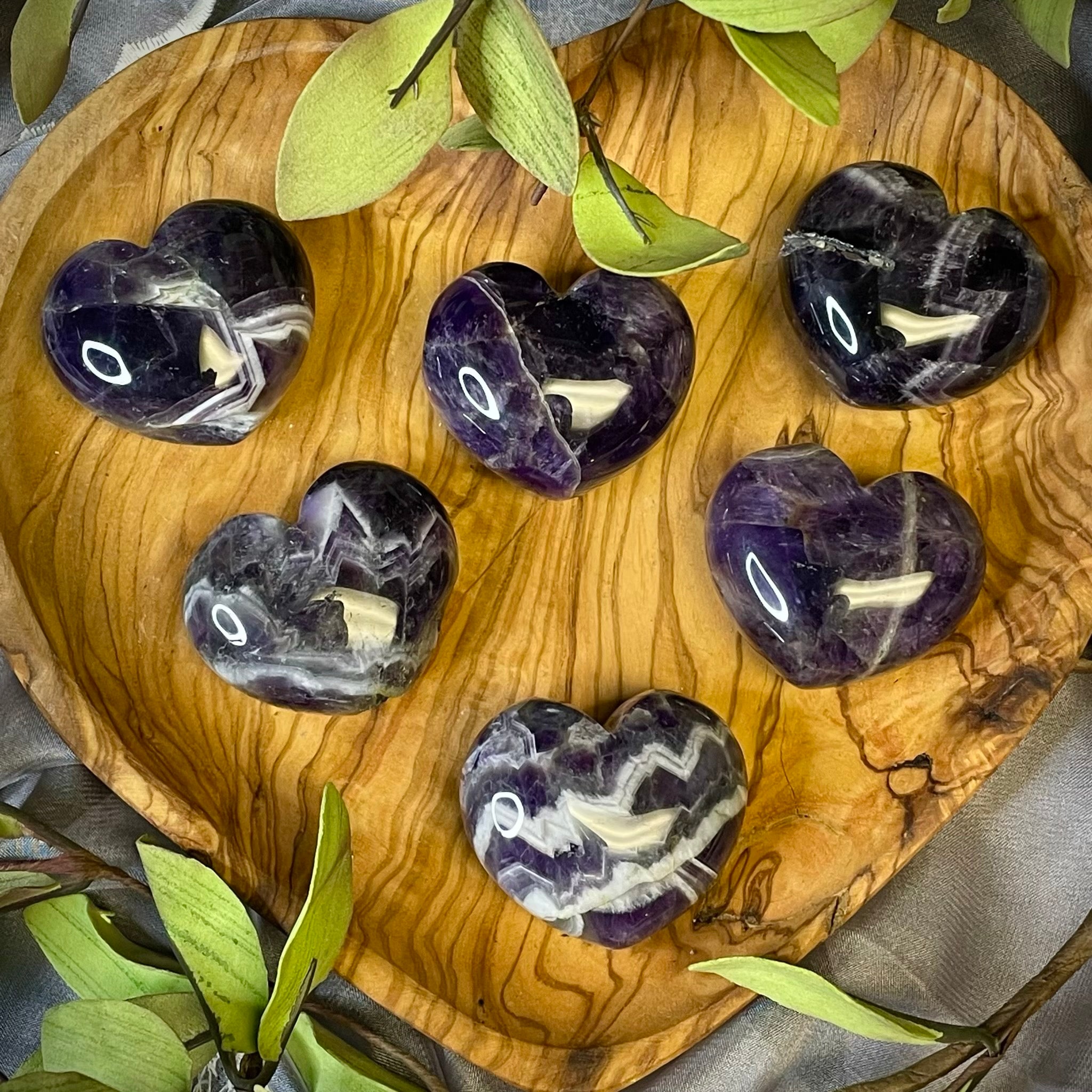 Chevron Amethyst Heart