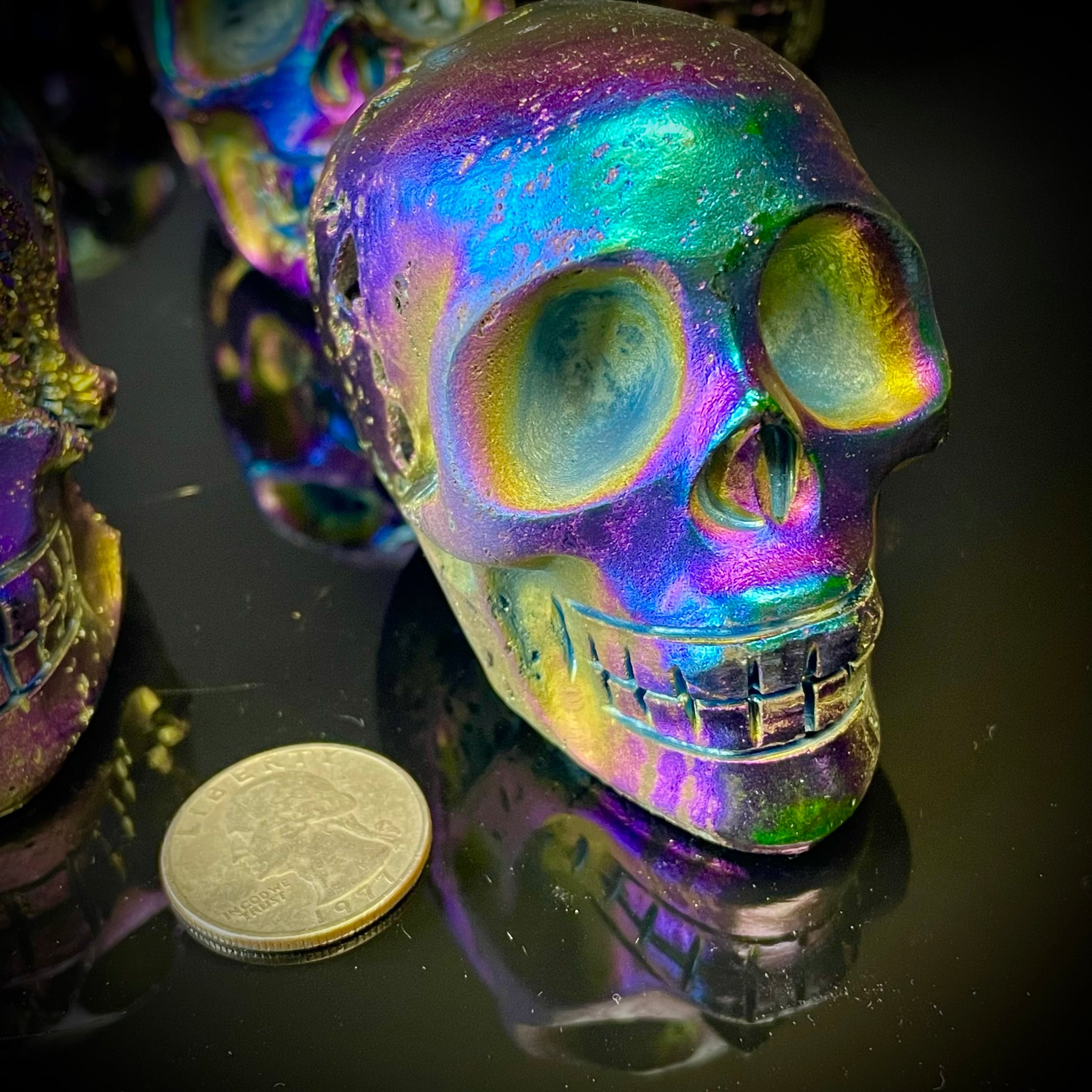 Titanium Coated Sphalerite Skull